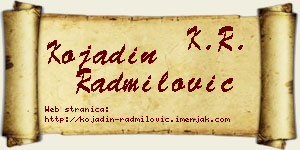 Kojadin Radmilović vizit kartica